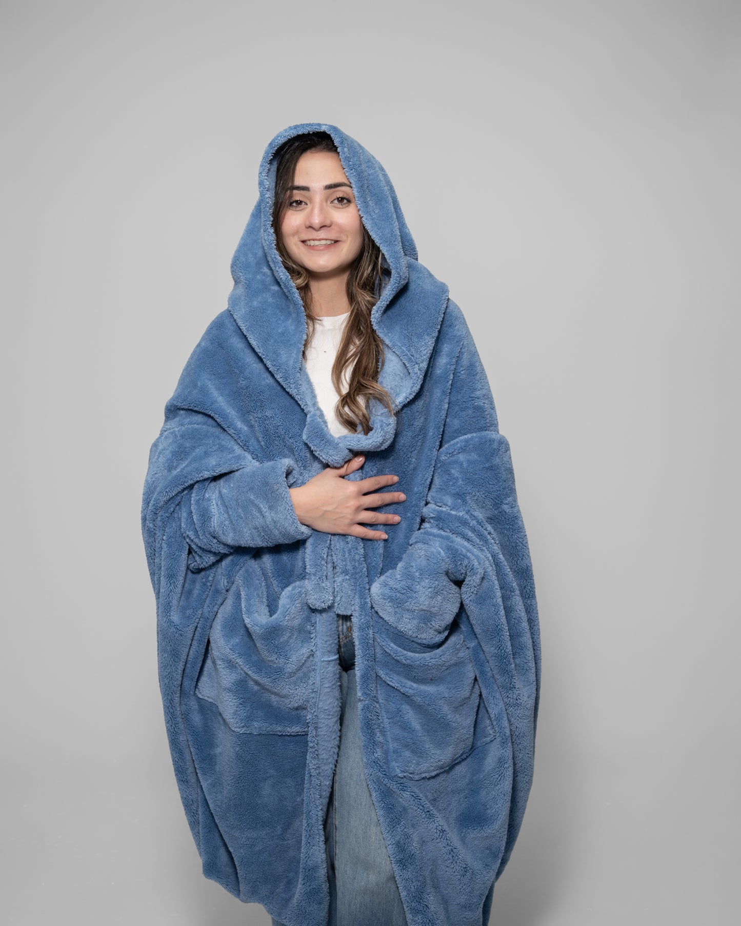 Soft Pastel Blue Blanket Robe