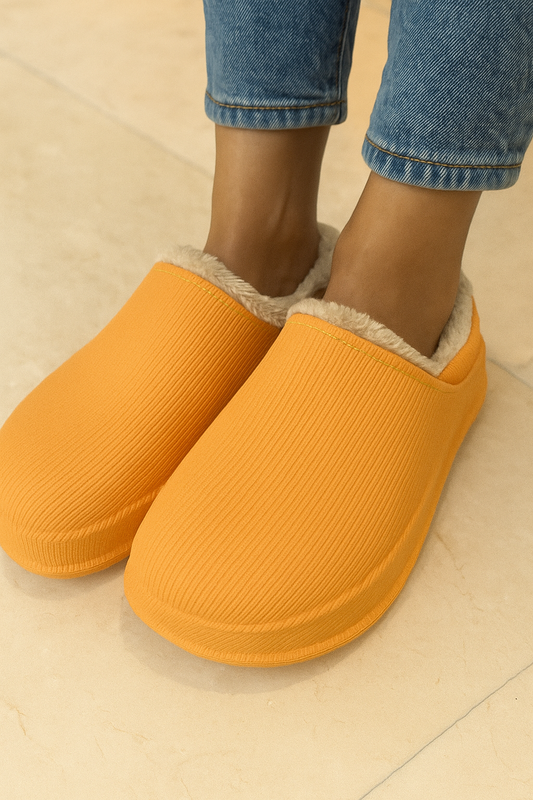 Soft Winter Slippers – Orange
