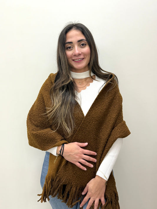 Bouclé Luxe Winter Scarf-شال جوخ بوكلت ساده