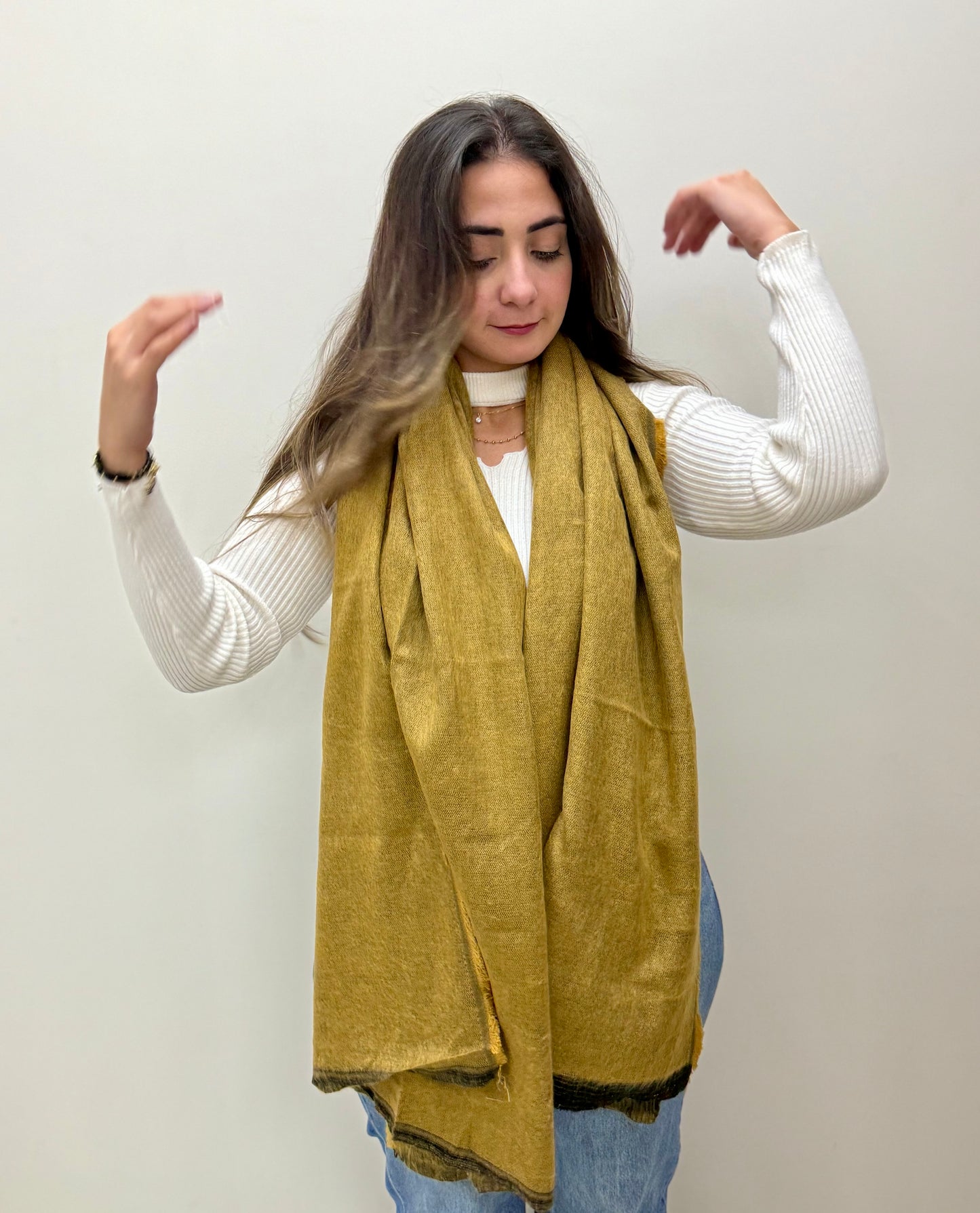 Mohair mix scarf-شال صوف موهير