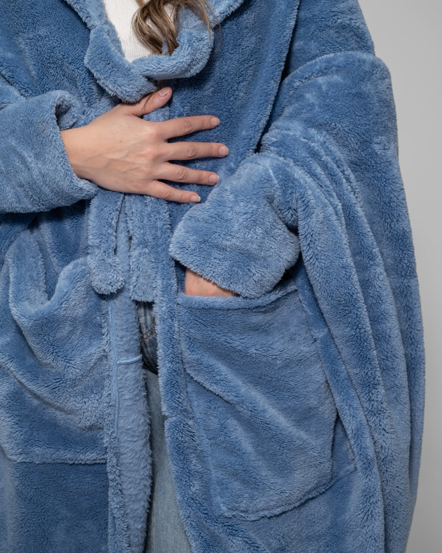 Soft Pastel Blue Blanket Robe