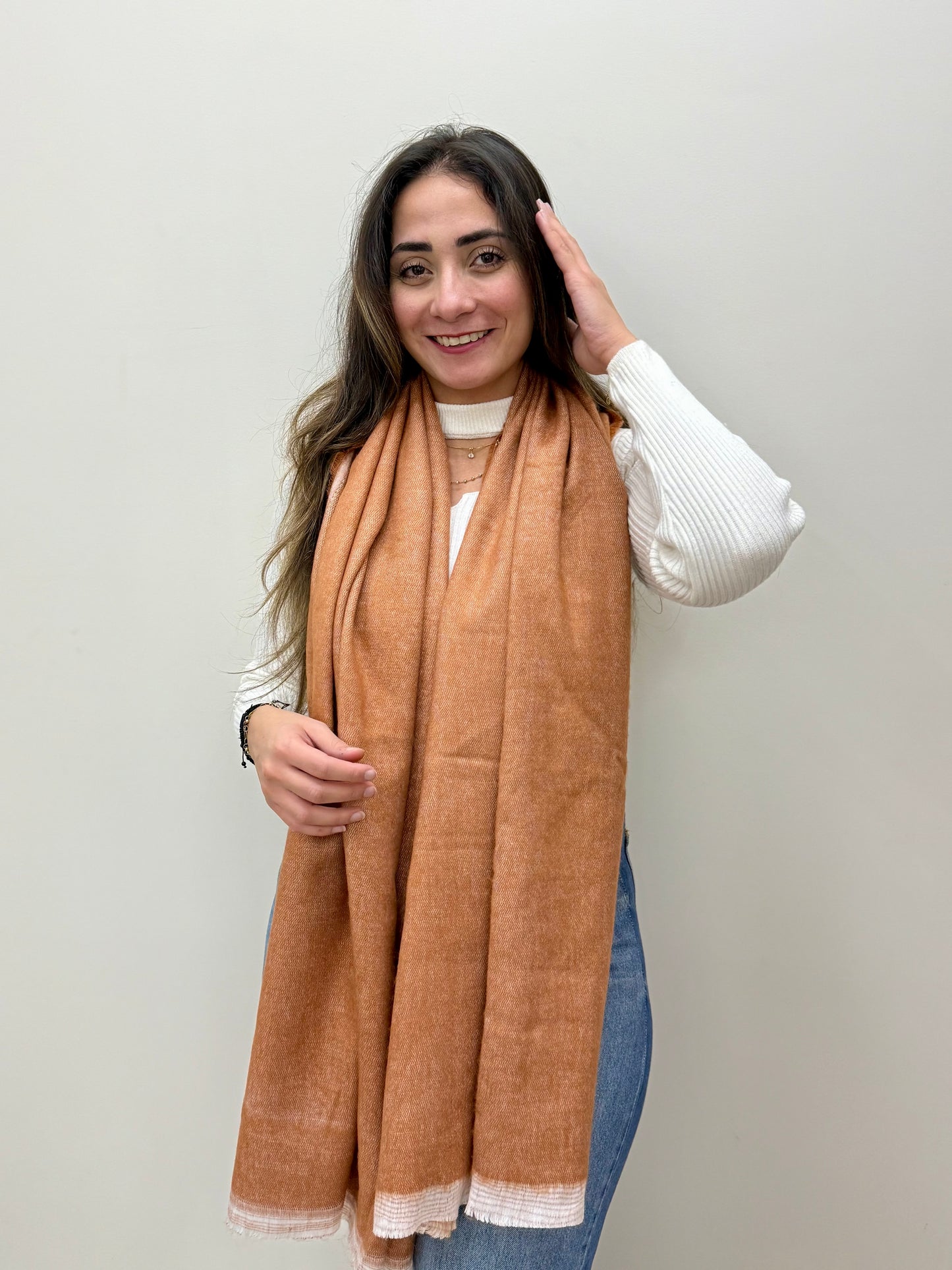 Mohair mix scarf-شال صوف موهير