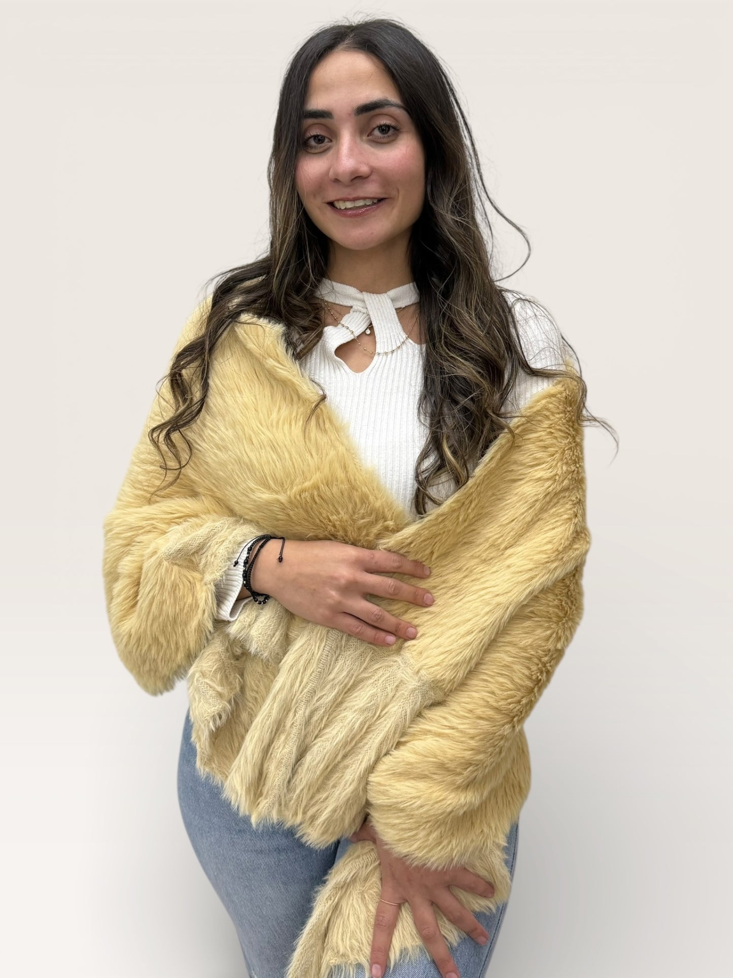 The Cozy Plush Fur Shawl