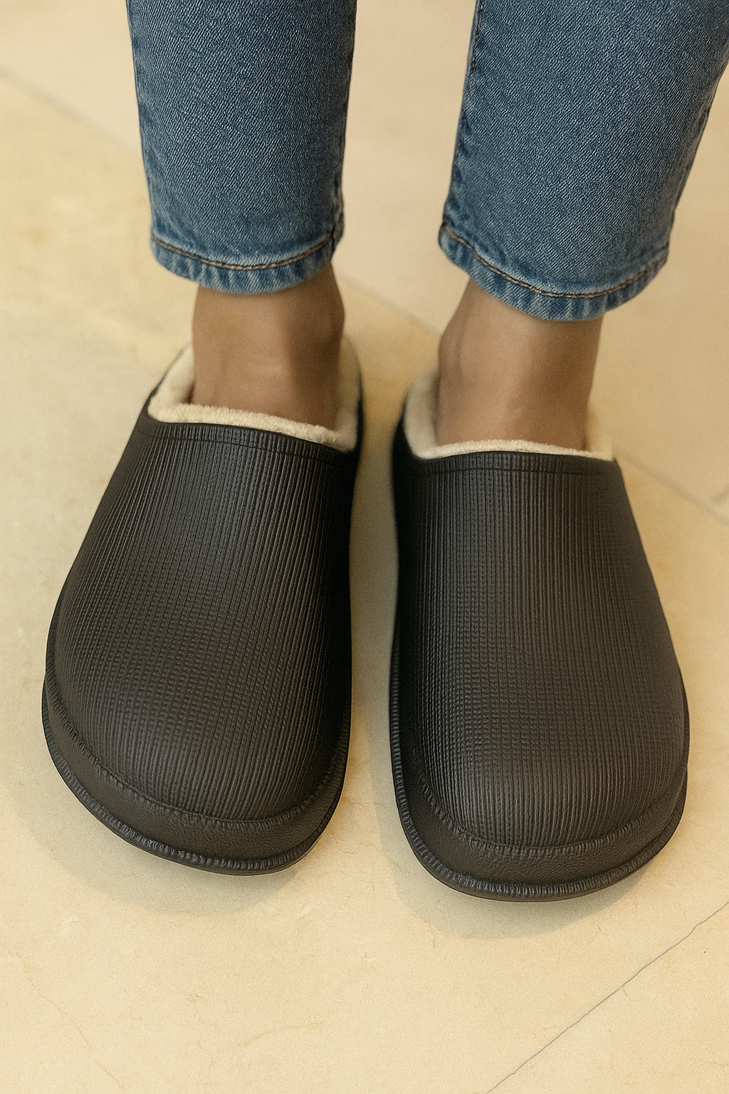 Soft Winter Slippers – Black