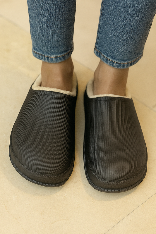 Soft Winter Slippers – Black