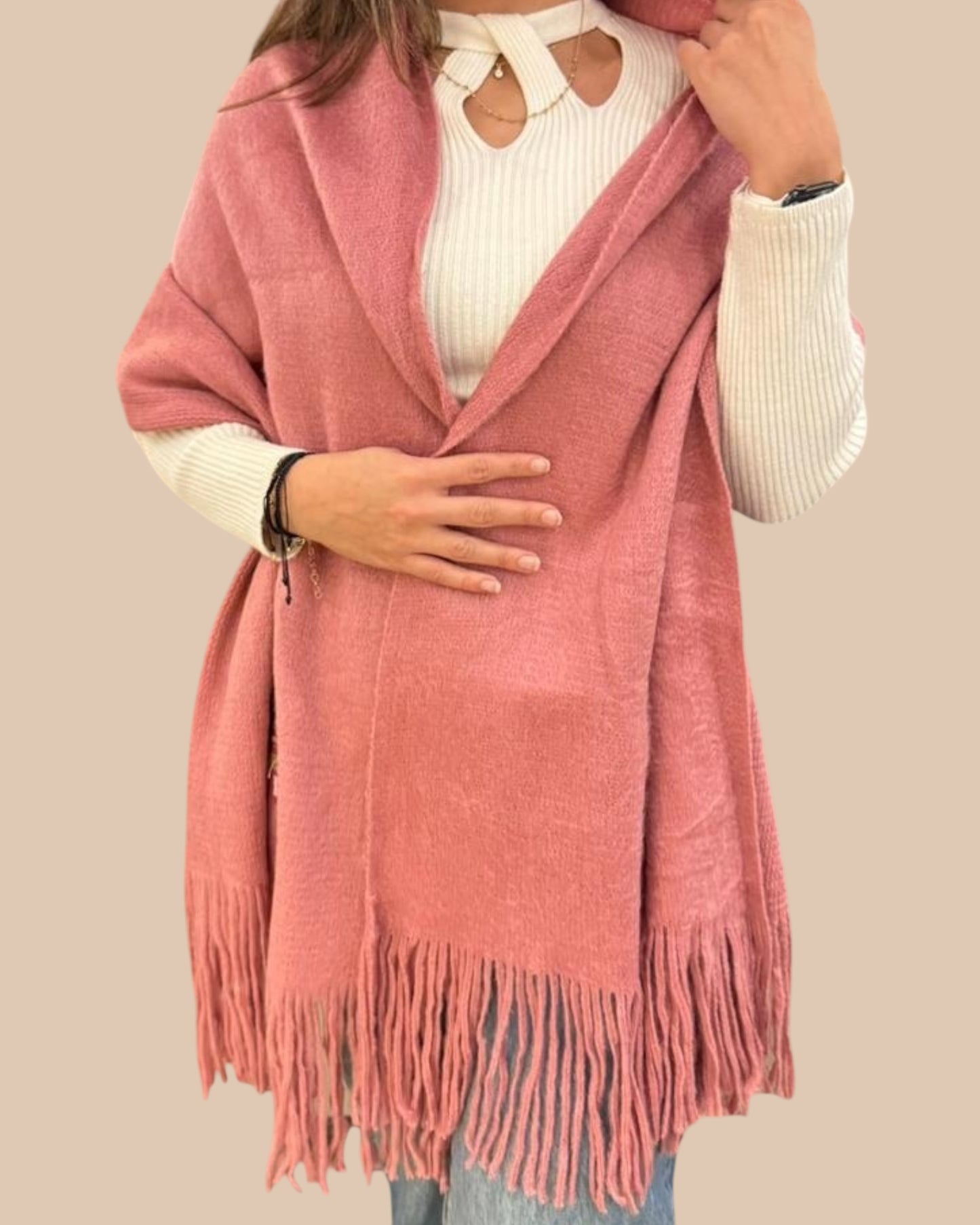 Long trico mohair scarf-شلات تريكو ساده