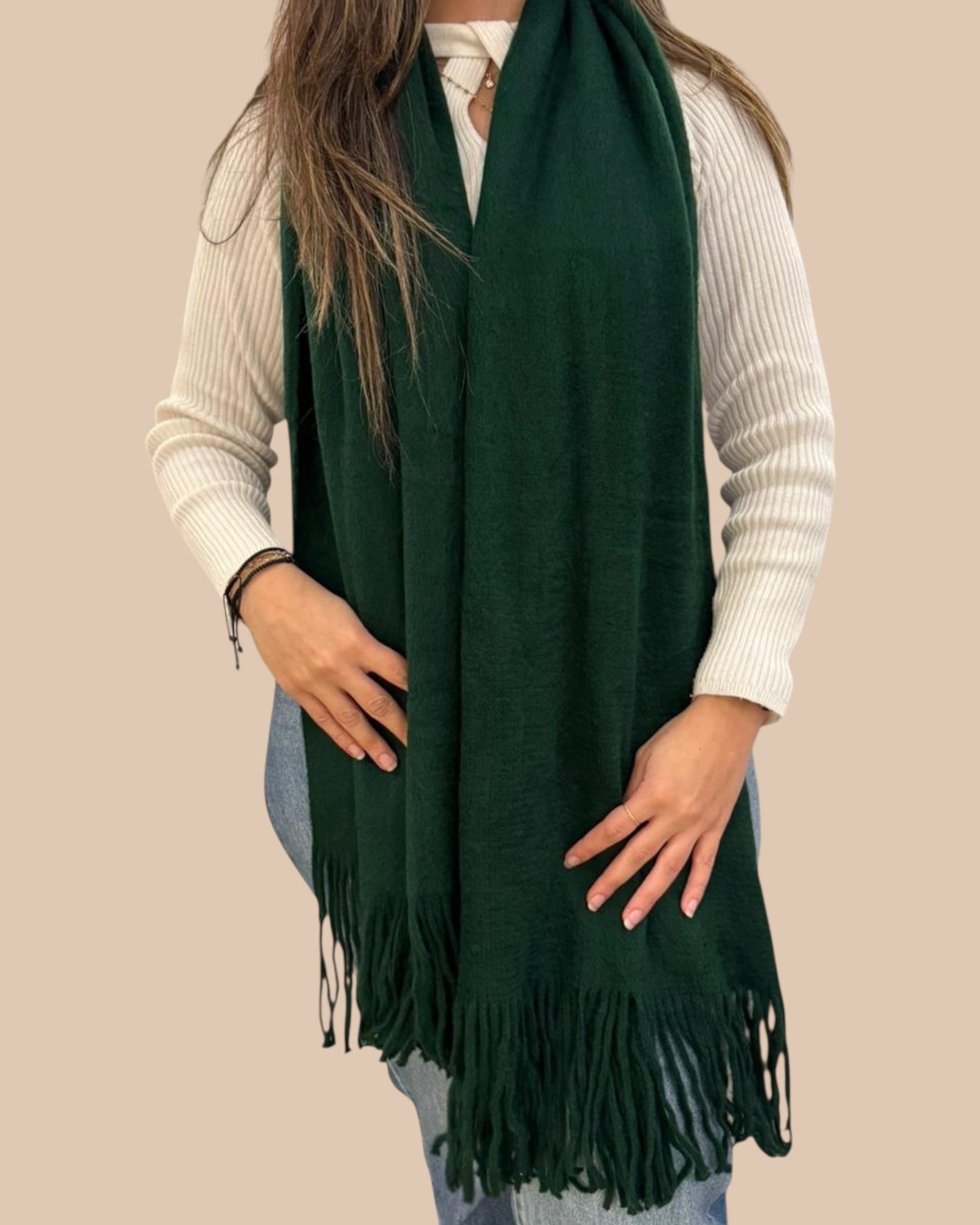 Long trico mohair scarf-شلات تريكو ساده