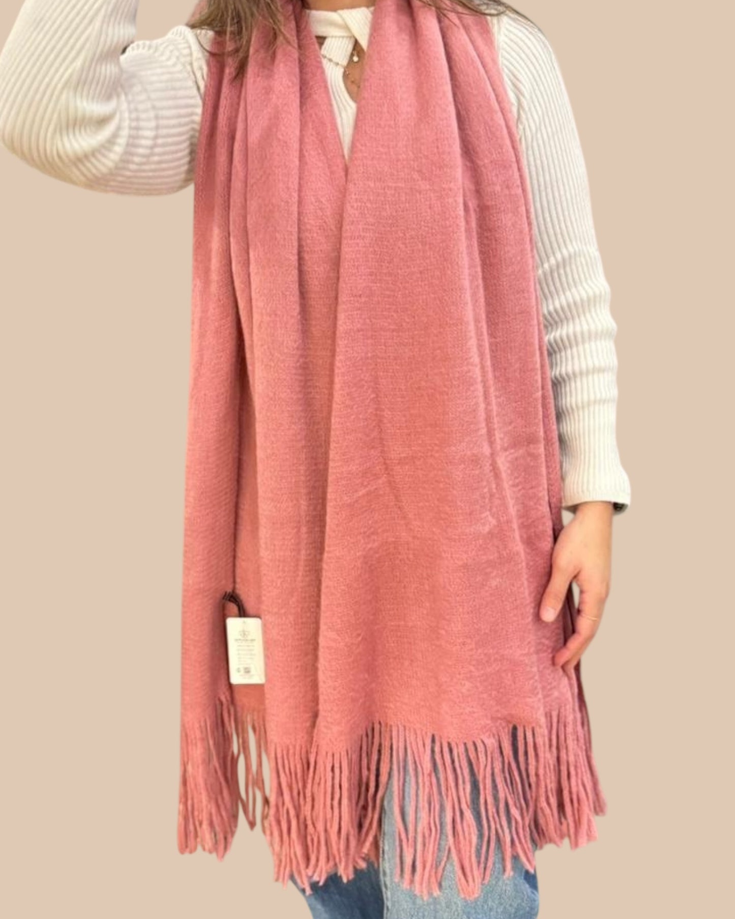 Long trico mohair scarf-شلات تريكو ساده