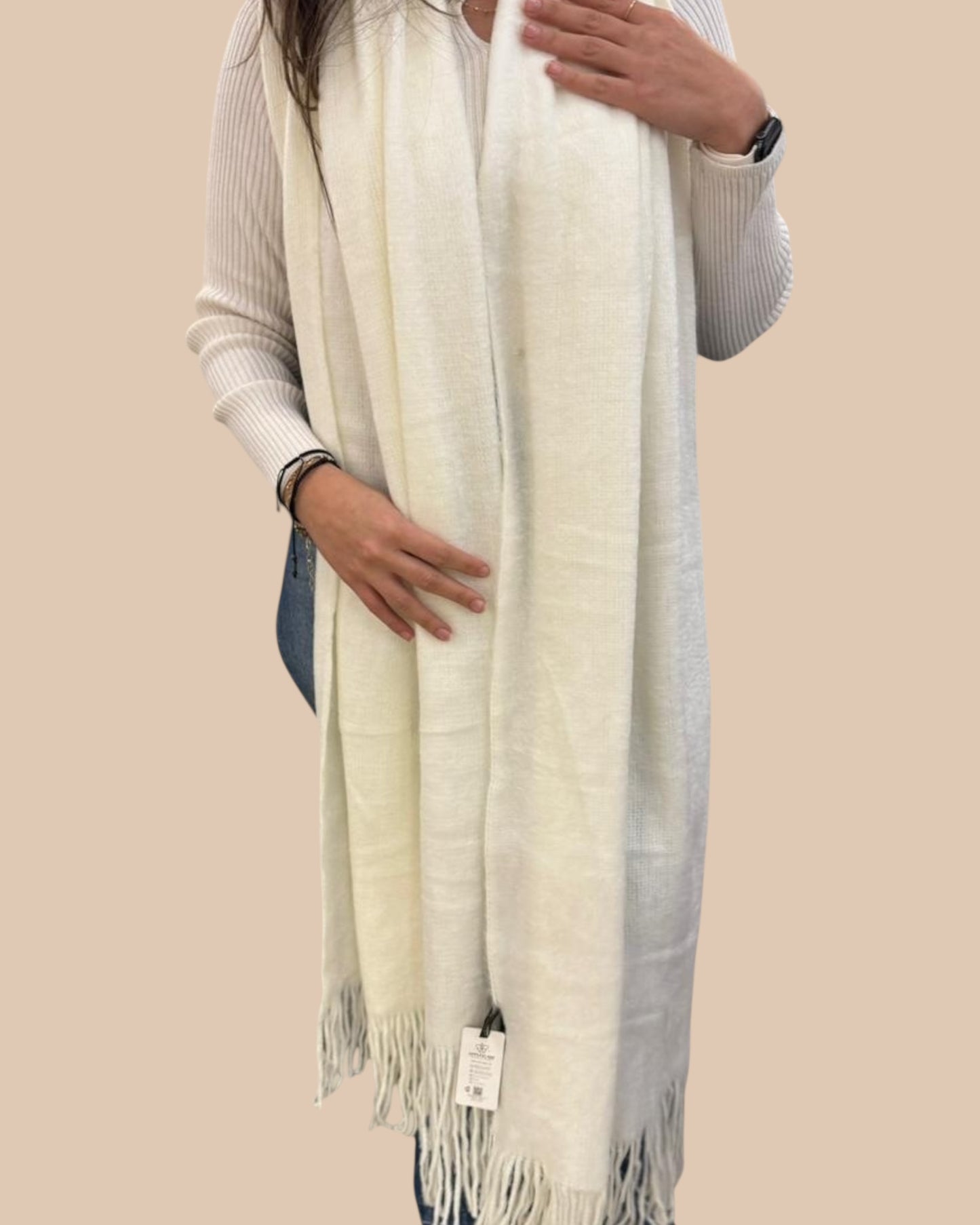 Long trico mohair scarf-شلات تريكو ساده