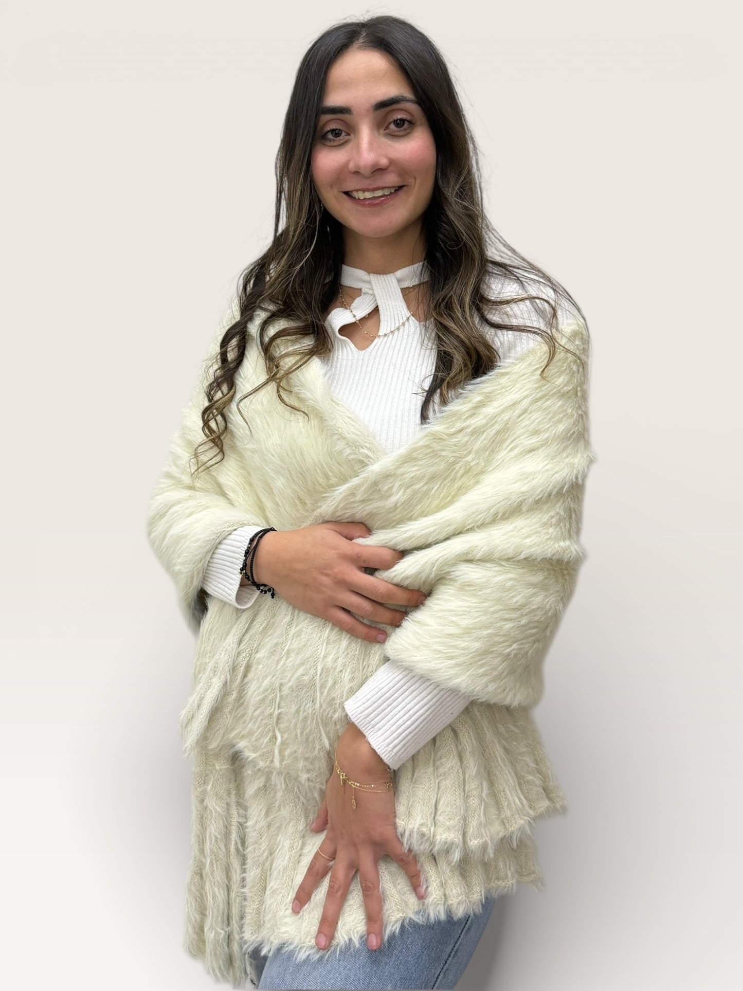 The Cozy Plush Fur Shawl