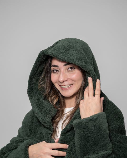 Olive Green Blanket Robe