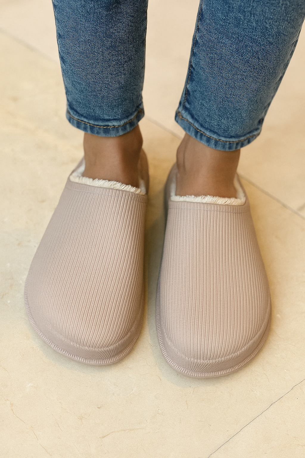 Soft cozy coffee slipper