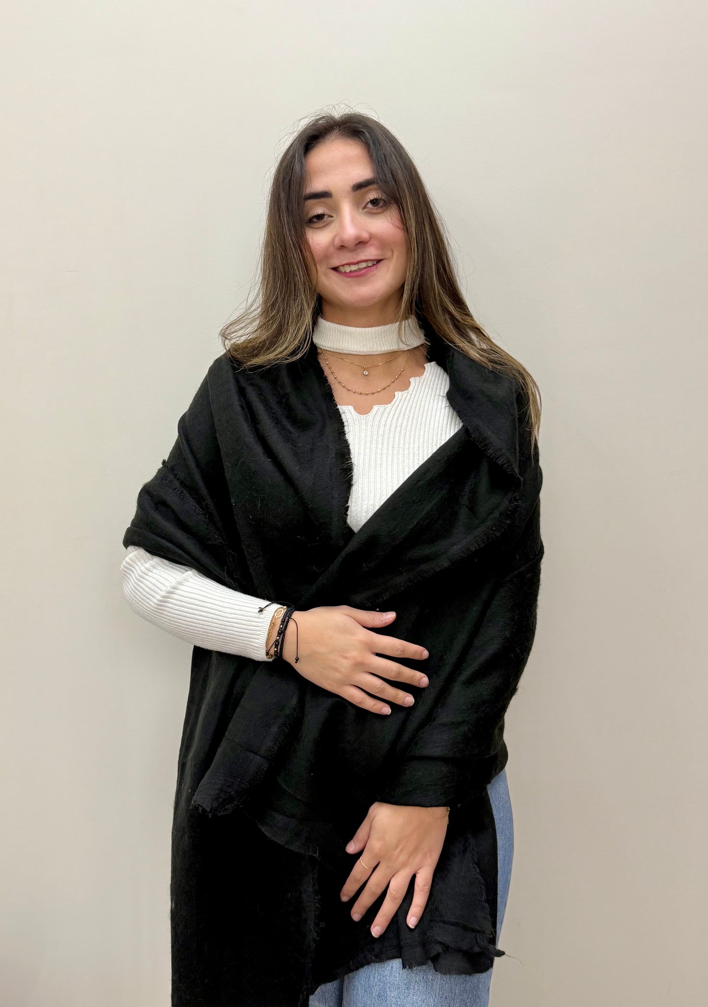 Mohair mix scarf-شال صوف موهير