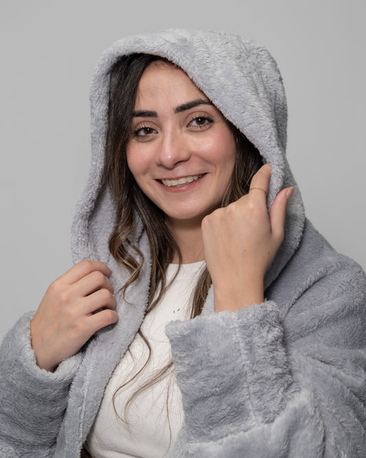 Light Gray Blanket Robe