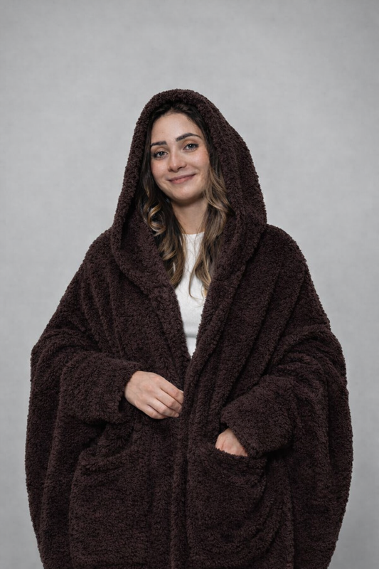 Dark Brown Blanket Robe
