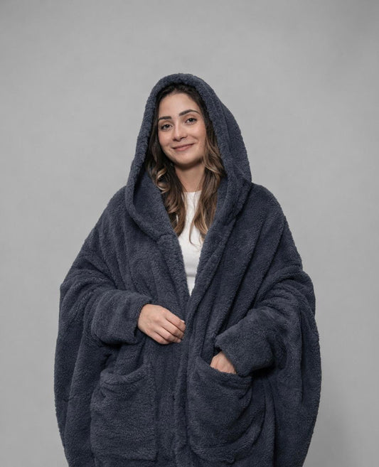 Dark Gray Blanket Robe