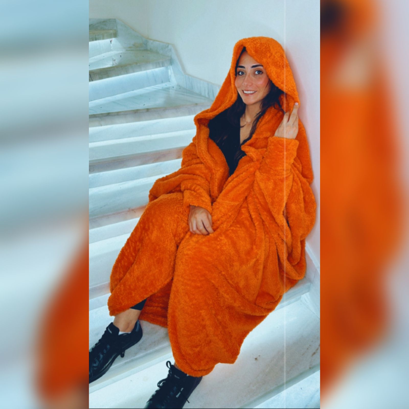 Orange Blanket Robe
